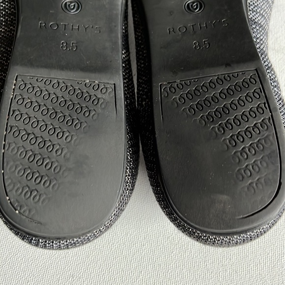 Rothy’s Birdseye Round Toe Flat Marled Black / Grey